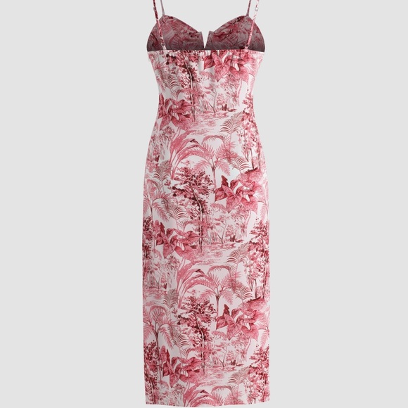 Landscape Painting Slit Cami Dress XL - Picture 2 of 2